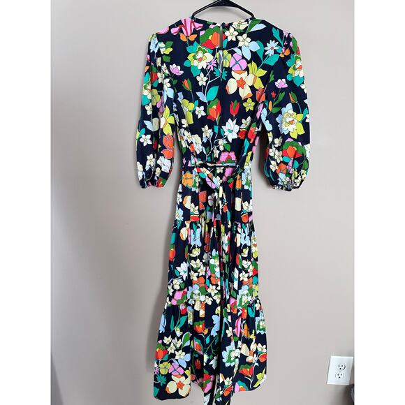 Kate Spade Flower Bed Lawn Floral Midi Dress - Picture 6 of 9